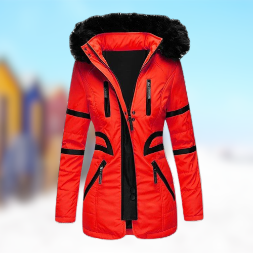 Vinter Dame Jakke Figursydd Design med Vindtett Teknologi 4