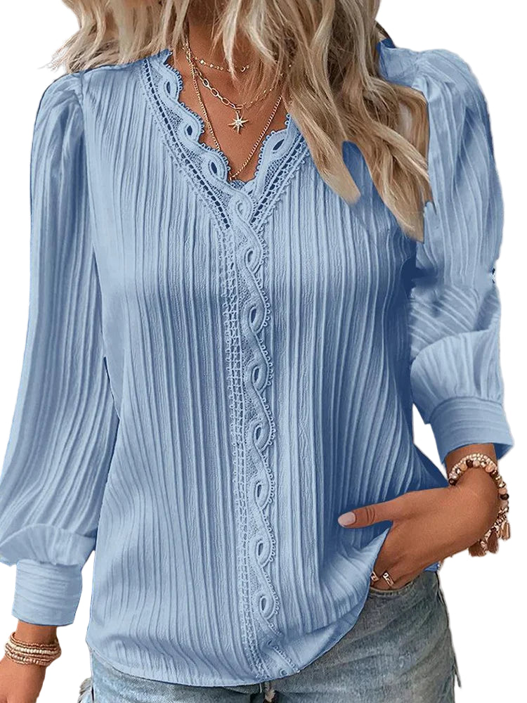 Dame Bluse Stilig 100% Bomull 1