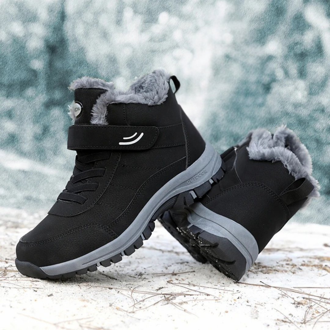Lette snøstøvler med pels til dame
