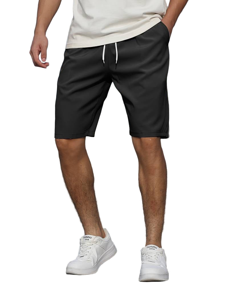 Herre Shorts Avslappet Snitt Pustende Materiale-1