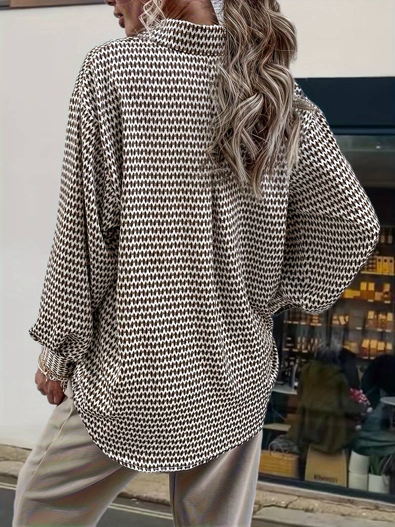 Kvinne Vintage Bluse Langermet