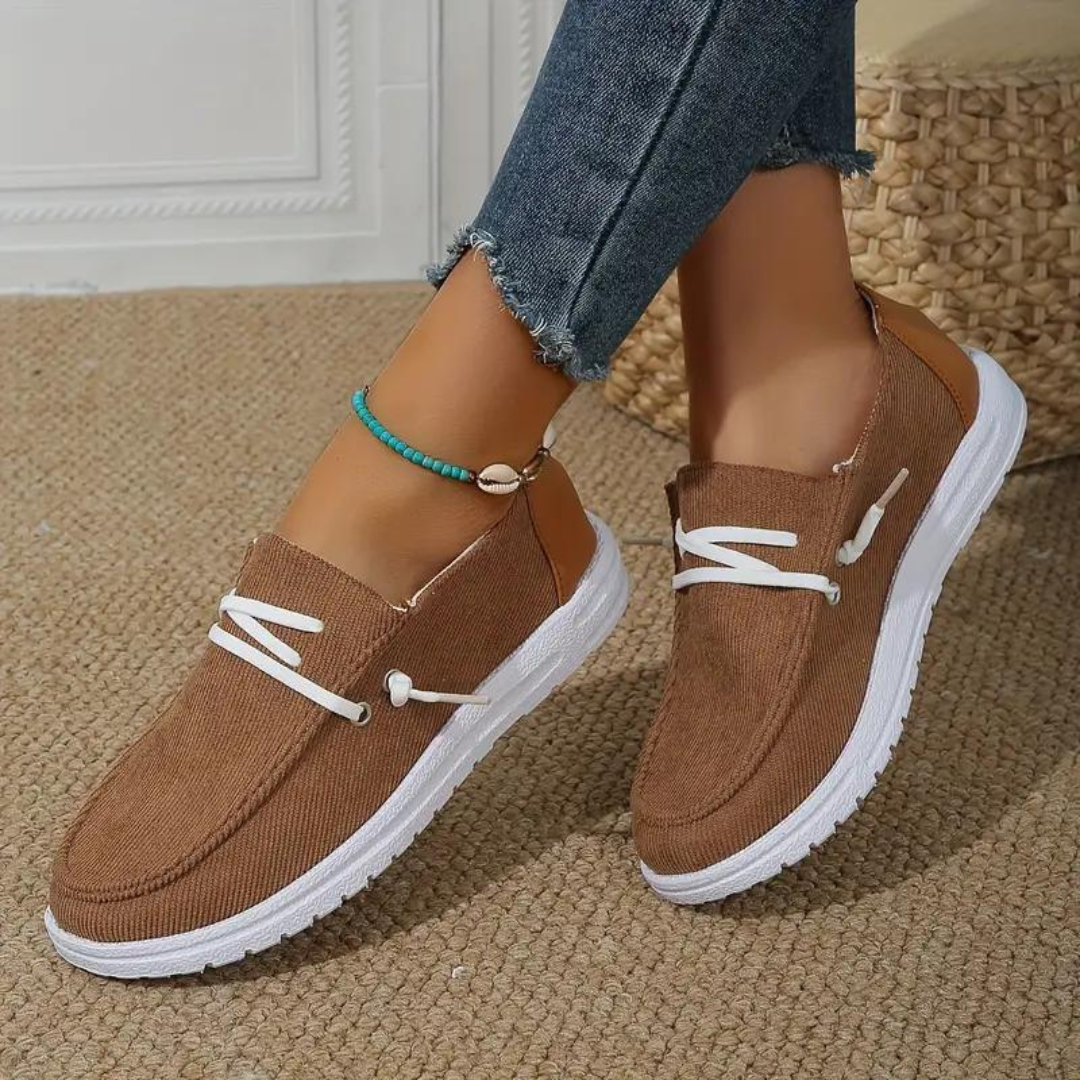 Pustende kordfløyelssko for kvinner