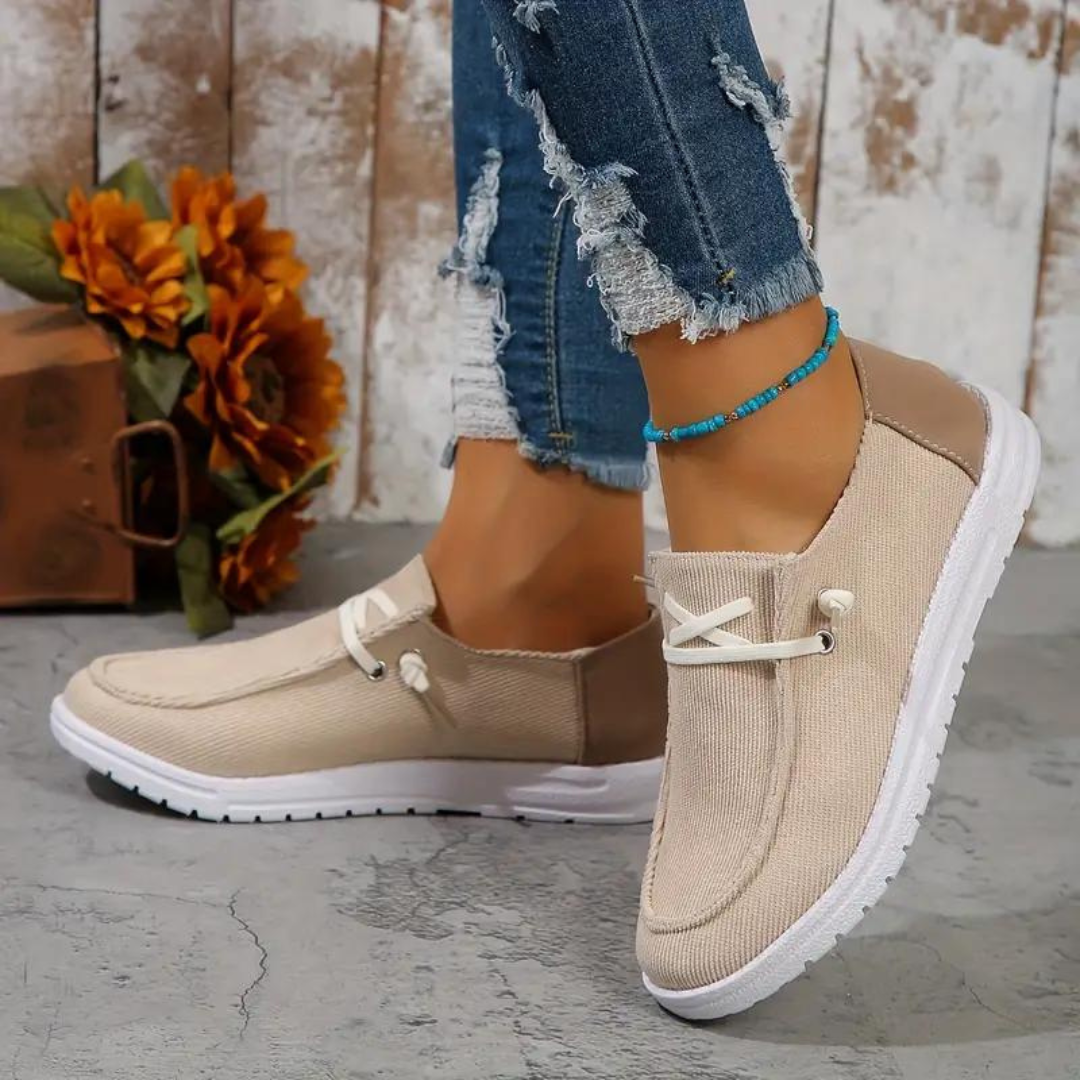 Pustende kordfløyelssko for kvinner