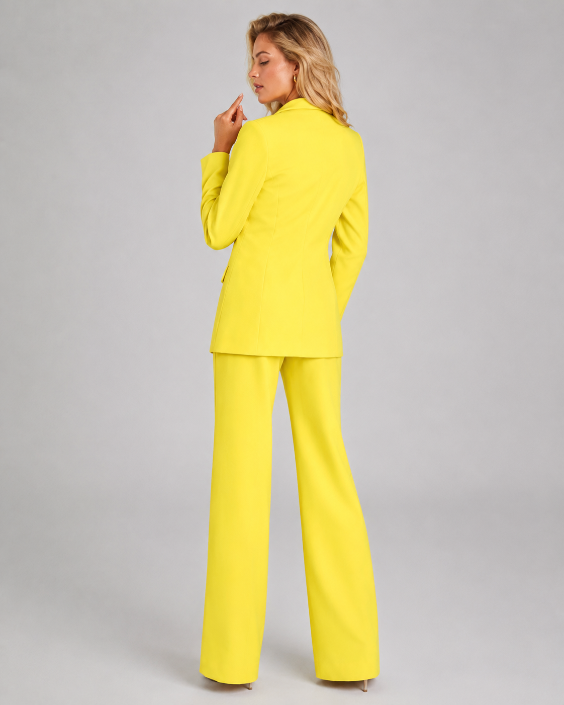 Dame Blazer og Bukser Sett Elegant Og Komfortabel Passform