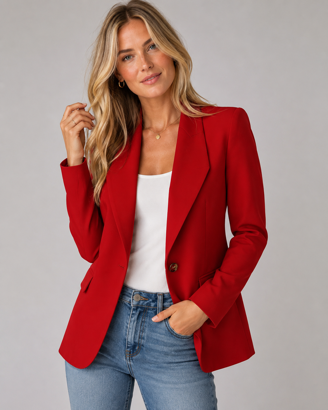 Blazer femme à la coupe ajustée et au toucher doux