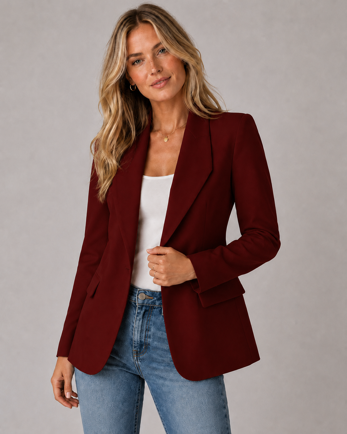 Blazer femme à la coupe ajustée et au toucher doux