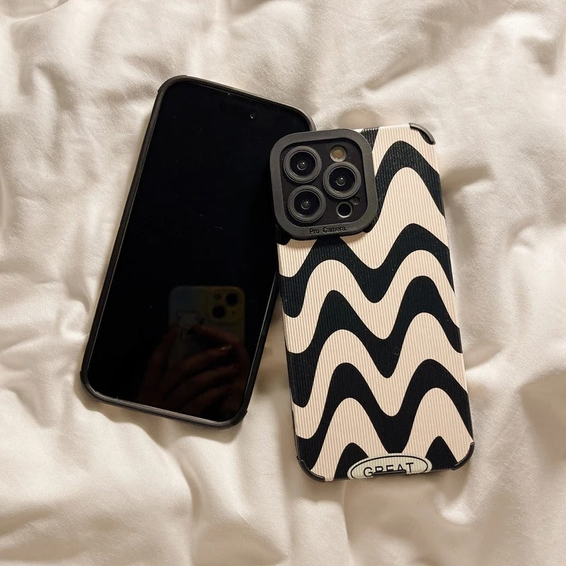 Zebra mønster telefonveske til iPhone