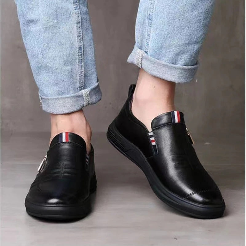 Pustende slip-on-loafers for menn