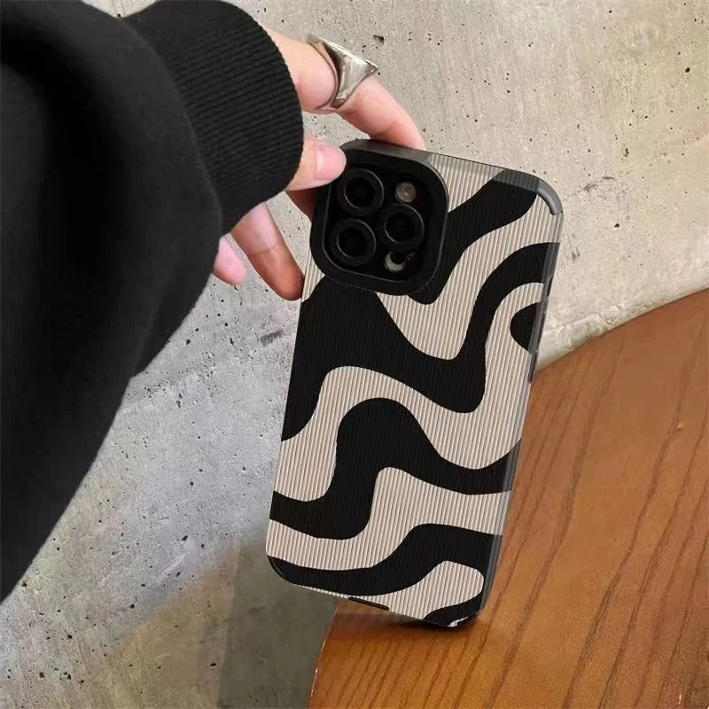Zebra mønster telefonveske til iPhone