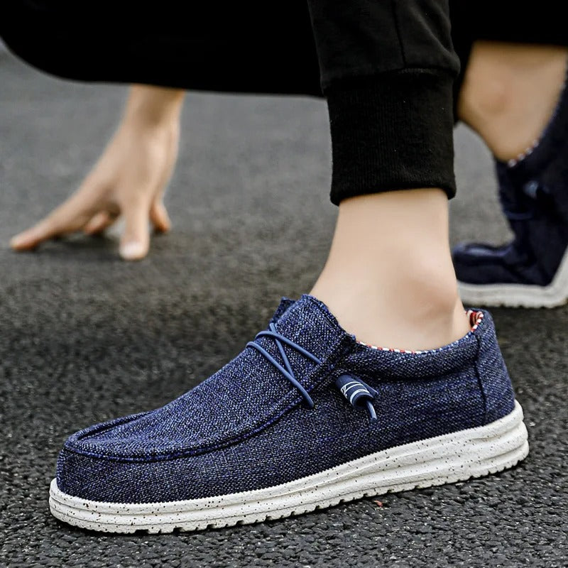 Slip-on-sko i lerret for menn