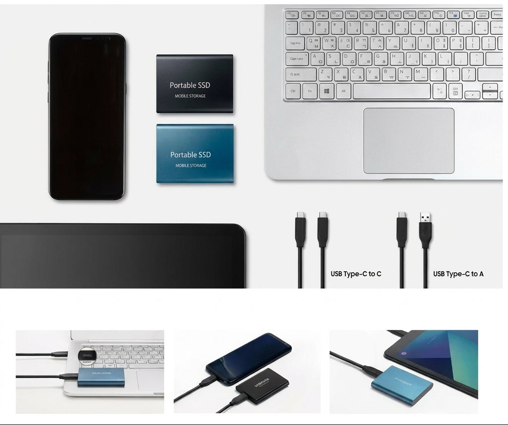 Ekstern SSD 128 TB Kompakt og rask
