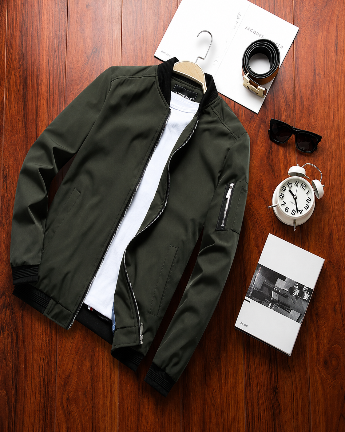 Herrejakke Korte Ermer Vannavvisende Casual Design