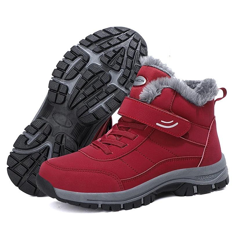 Lette snøstøvler med pels til dame