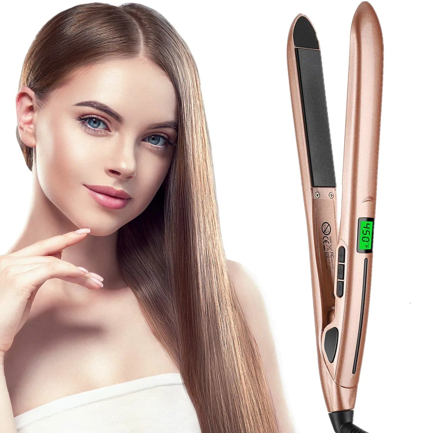 GlamPro | 2-i-1 rettetang og krølltang