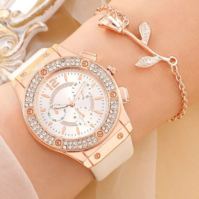 Luksus Rhinestone-klokke