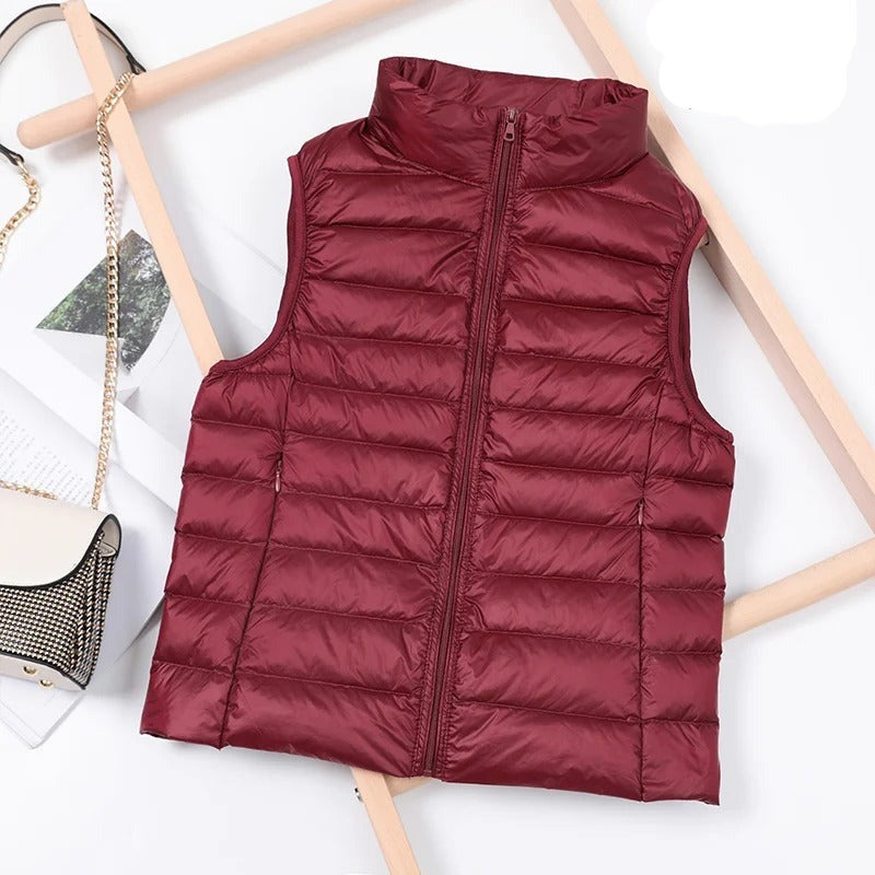 Lett pufferjakke for dame