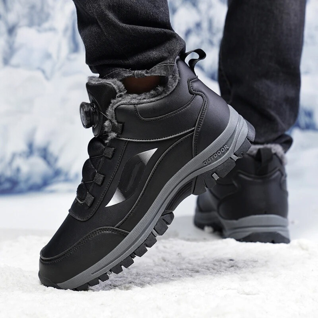 Vanntette ankelstøvler i plysj med flat bunn