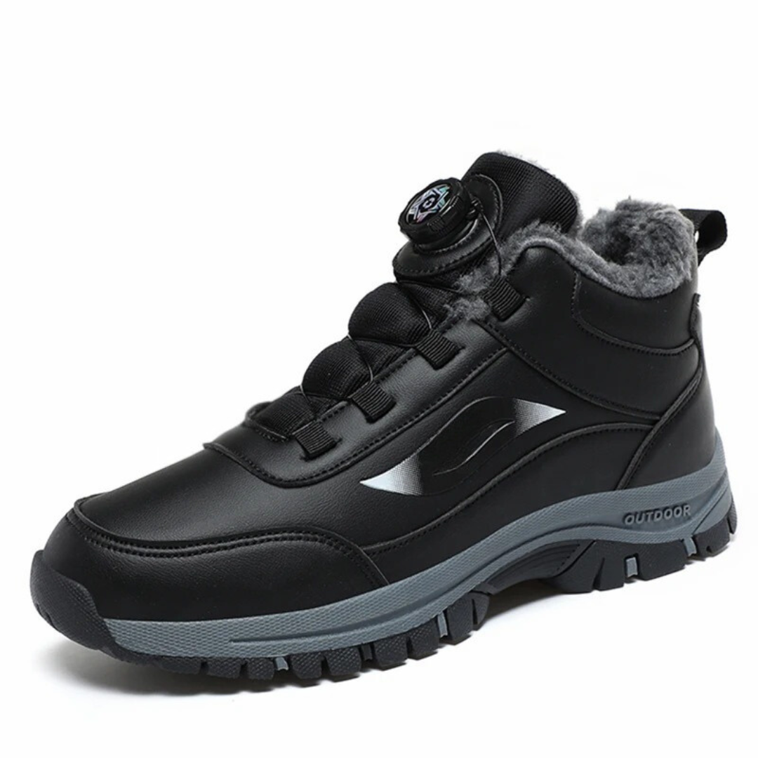 Vanntette ankelstøvler i plysj med flat bunn