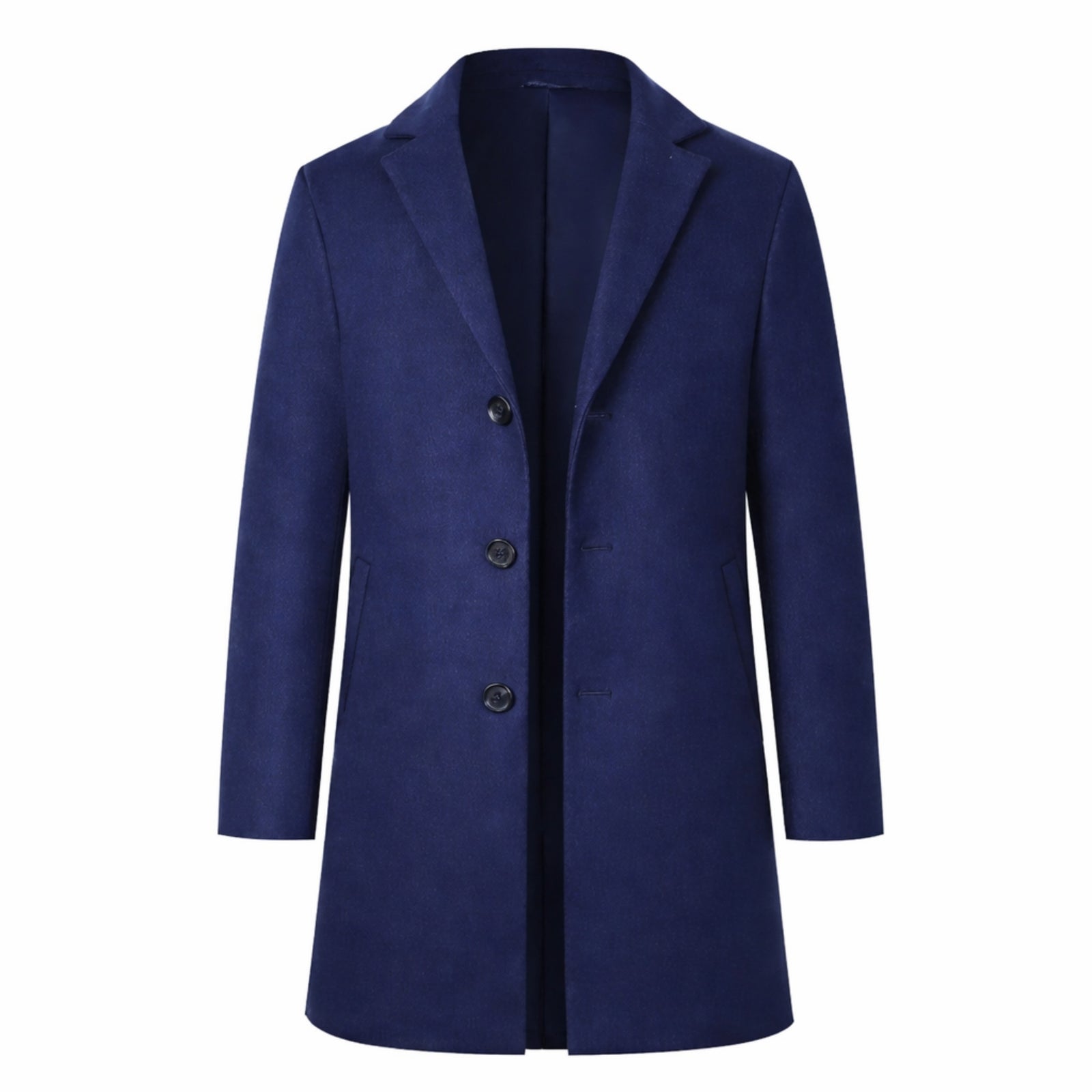 Menns Vinterjakke Med Enkelt Knappestolpe