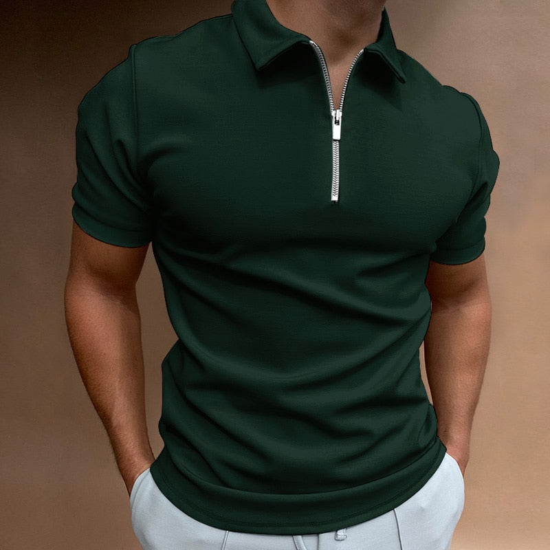 Variant image for Herre Poloshirt Korte Ermer Komfortabel 100% Bomull-31