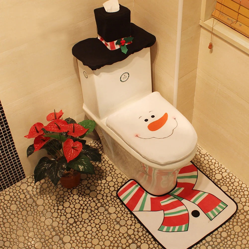 Kreativt juletoalettsetetrekk