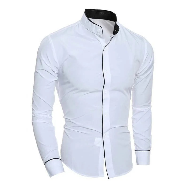 Slim Fit langermet bluse for menn