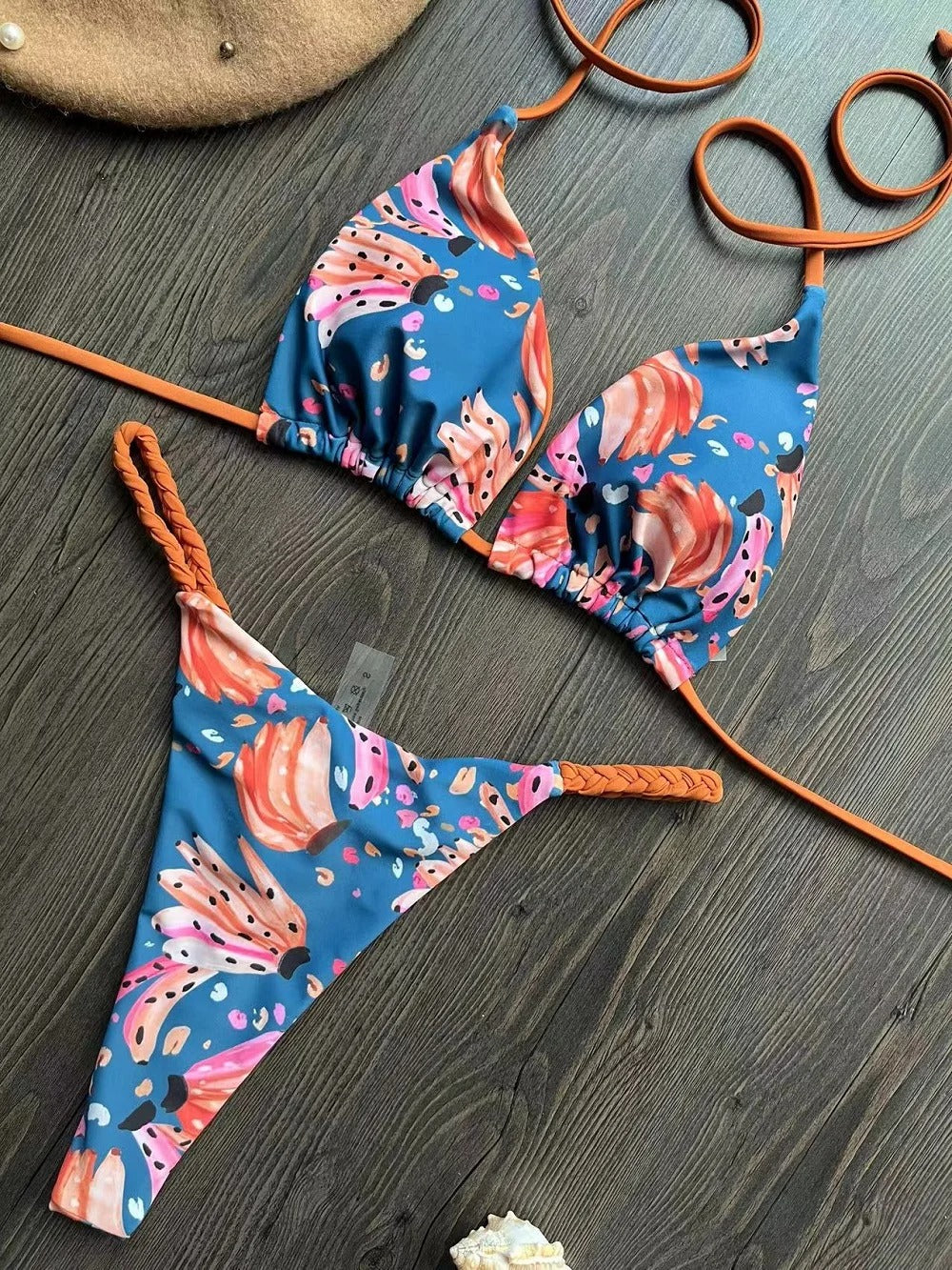 Bikinisett med høy midje for kvinner