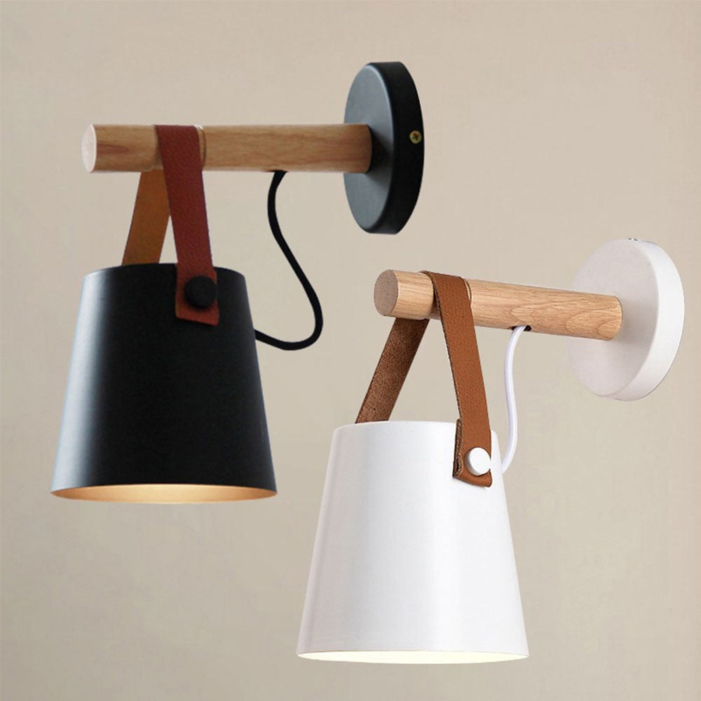 Nordic Wooden Vegglampe