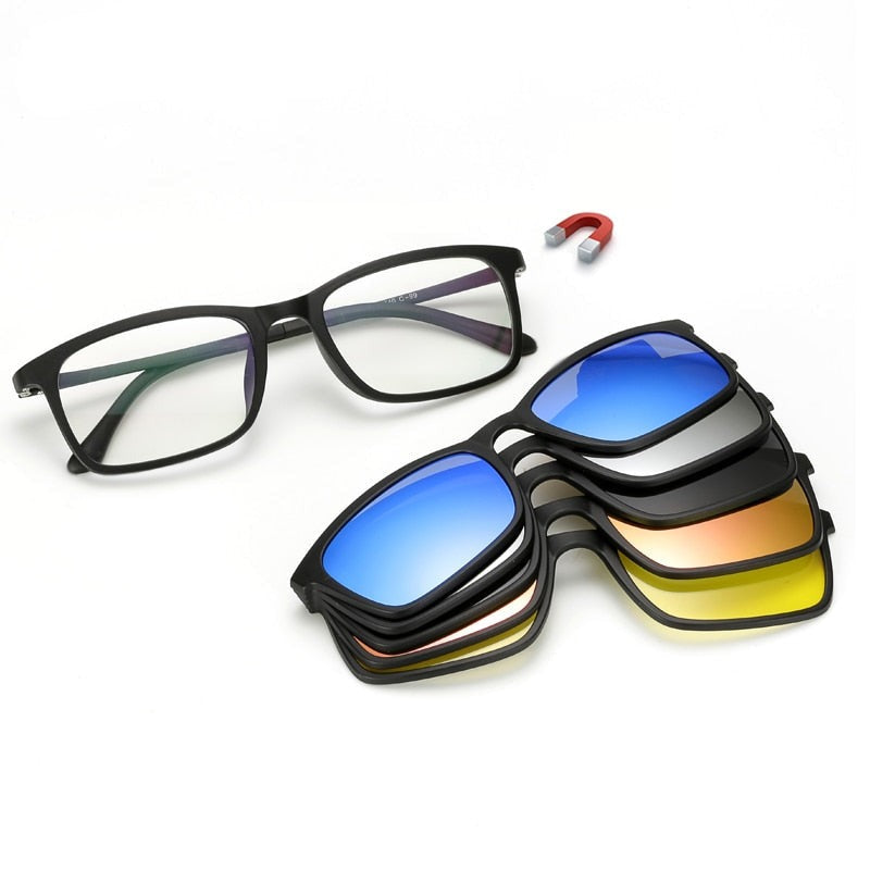 Magnetiske polariserte clip-on briller