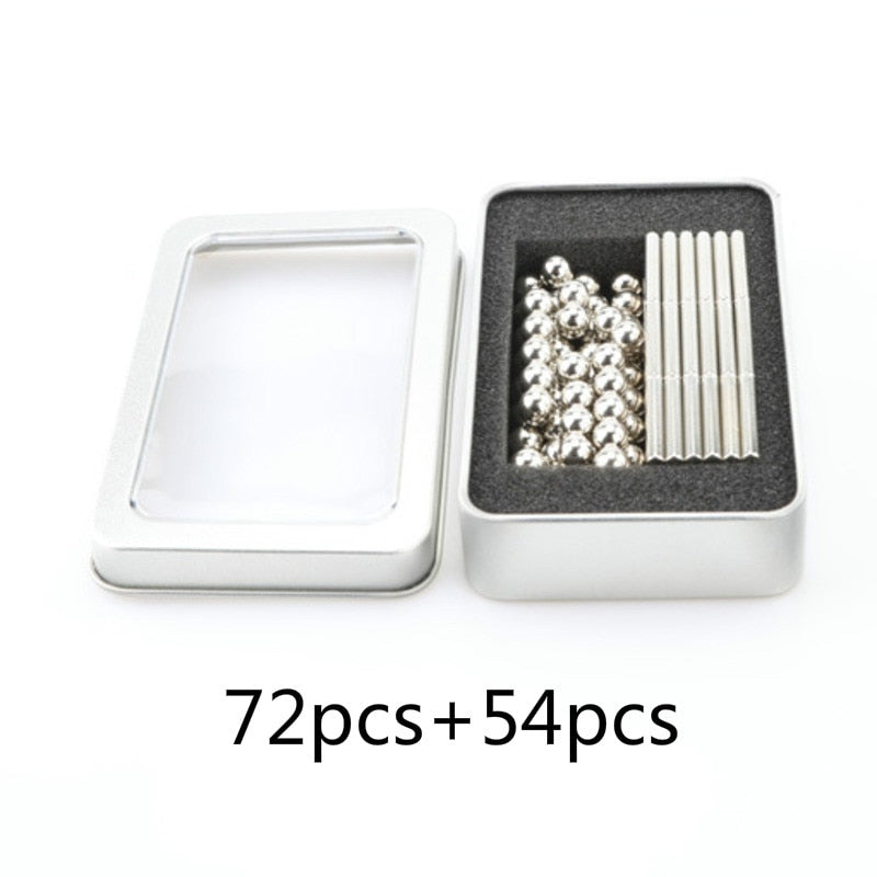 Magnetiske stålpinner og kuler