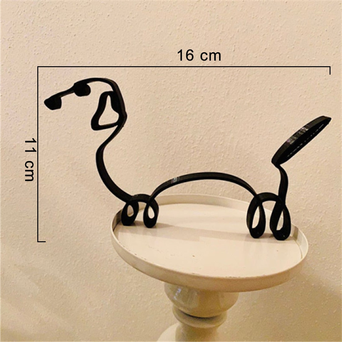 Minimalistisk hundekunstskulptur