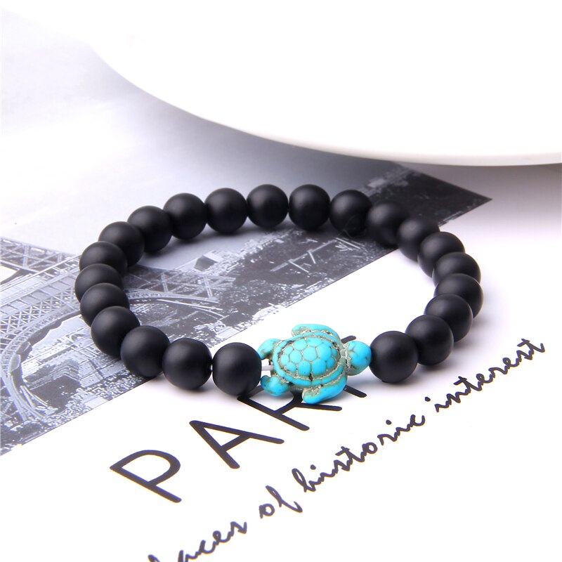 Turkis Beaded Turtle Armbånd