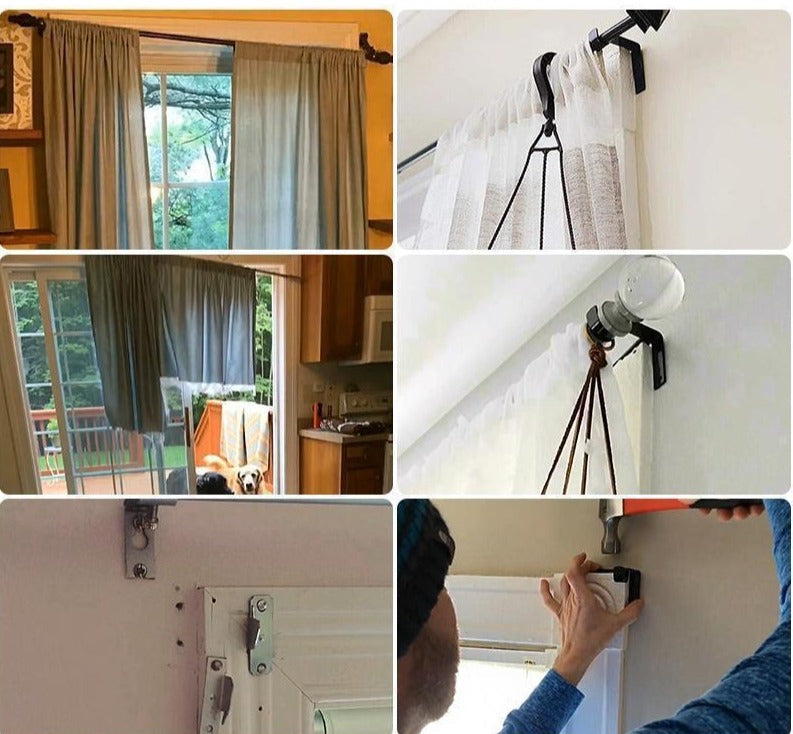 Ingen boregardinstangbraketter