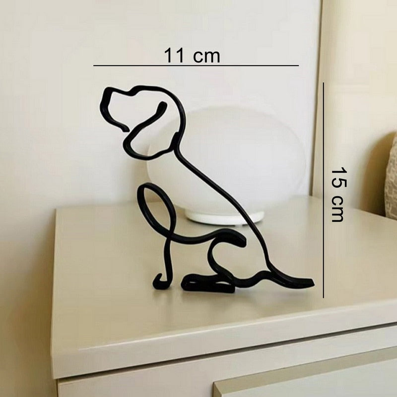 Minimalistisk hundekunstskulptur