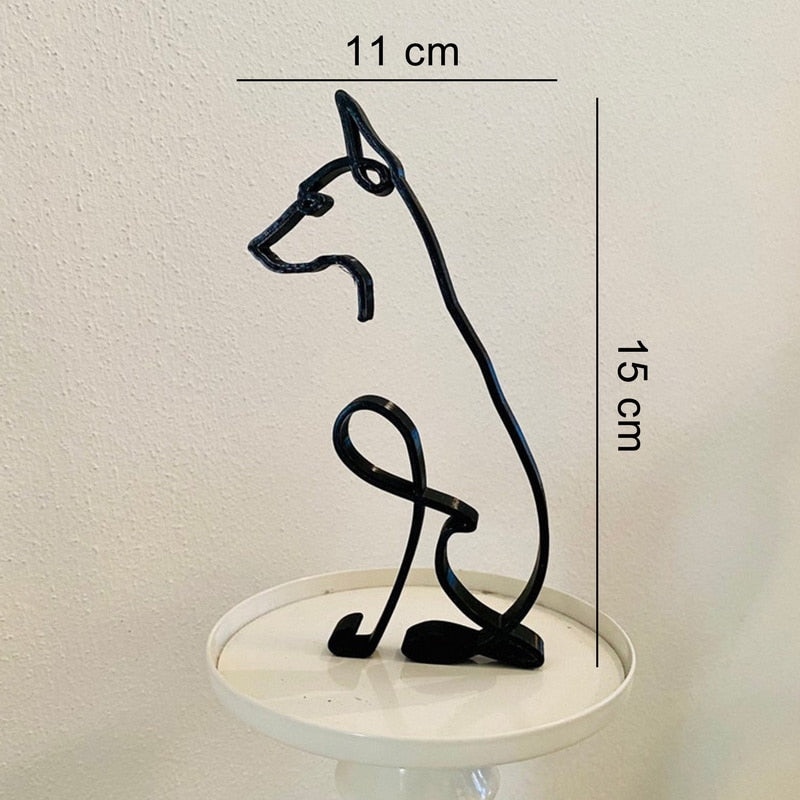 Minimalistisk hundekunstskulptur