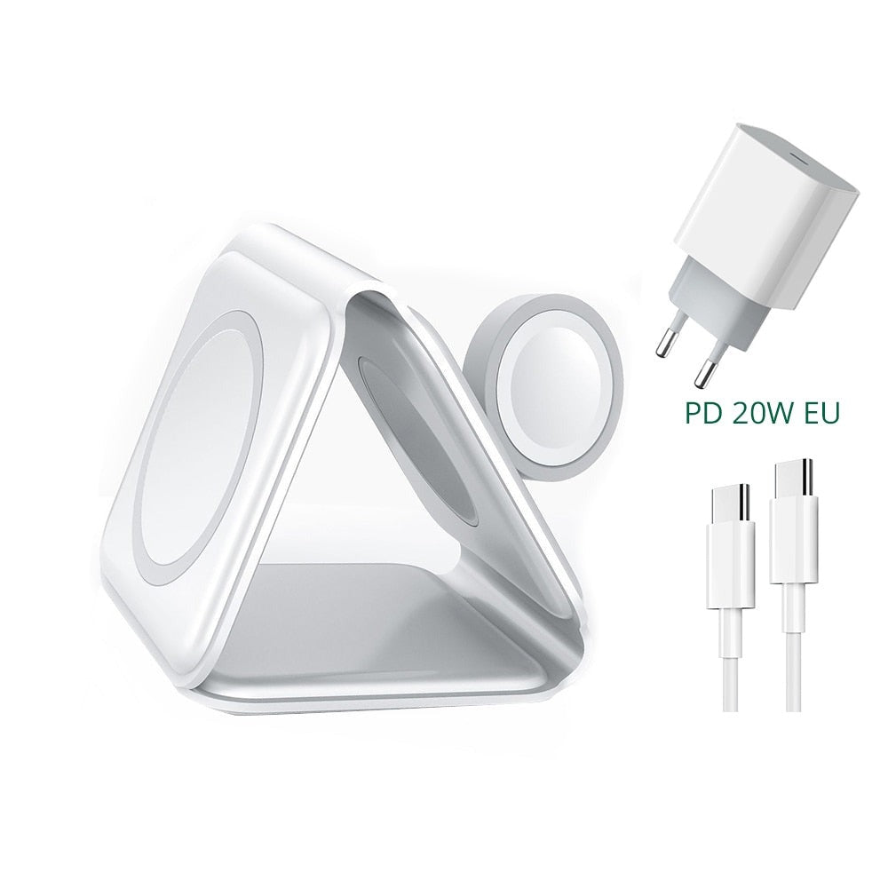 Sammenleggbar magnetisk trådløs lader