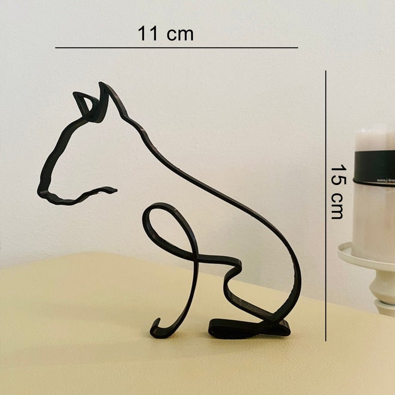 Minimalistisk hundekunstskulptur