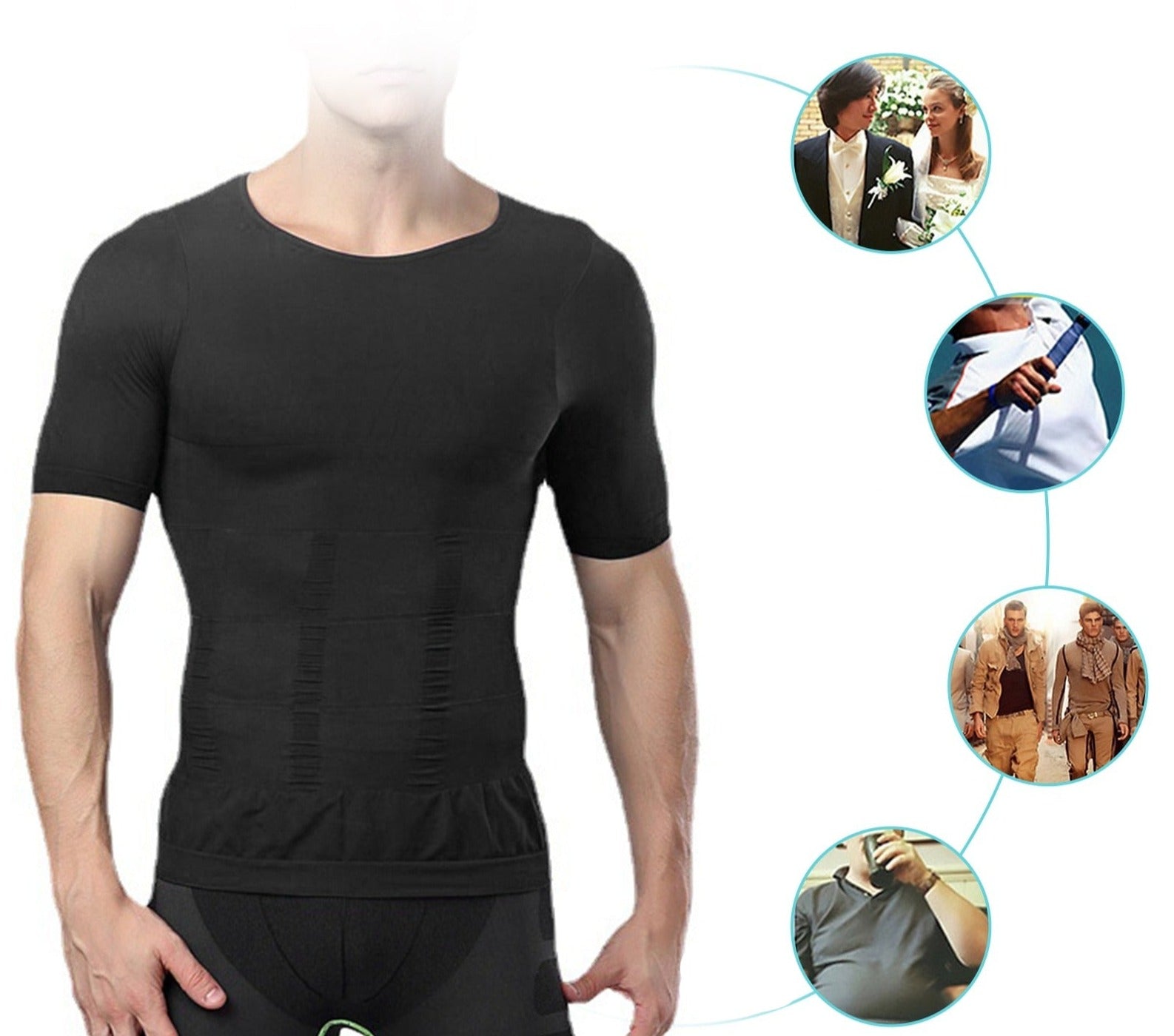 Slimming Shaper skjorte for menn