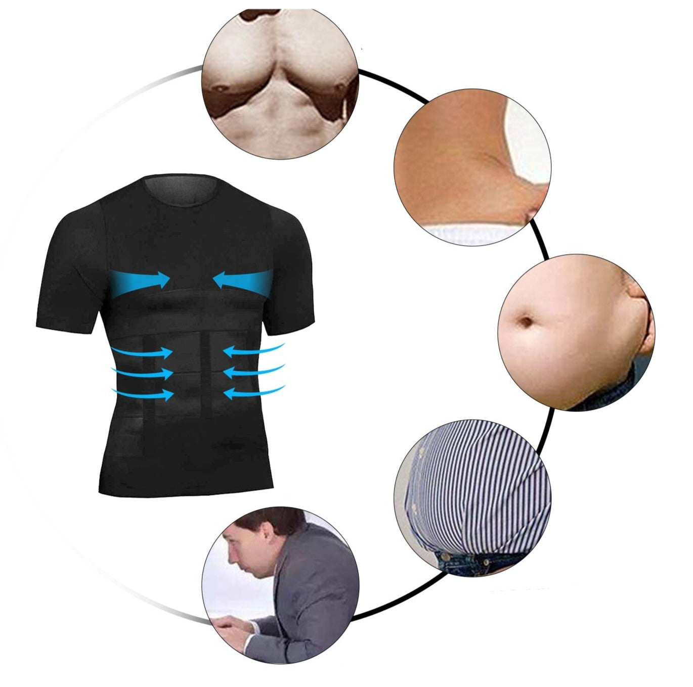Slimming Shaper skjorte for menn