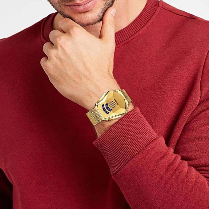 Diamantstil vanntett kvarts armbåndsur