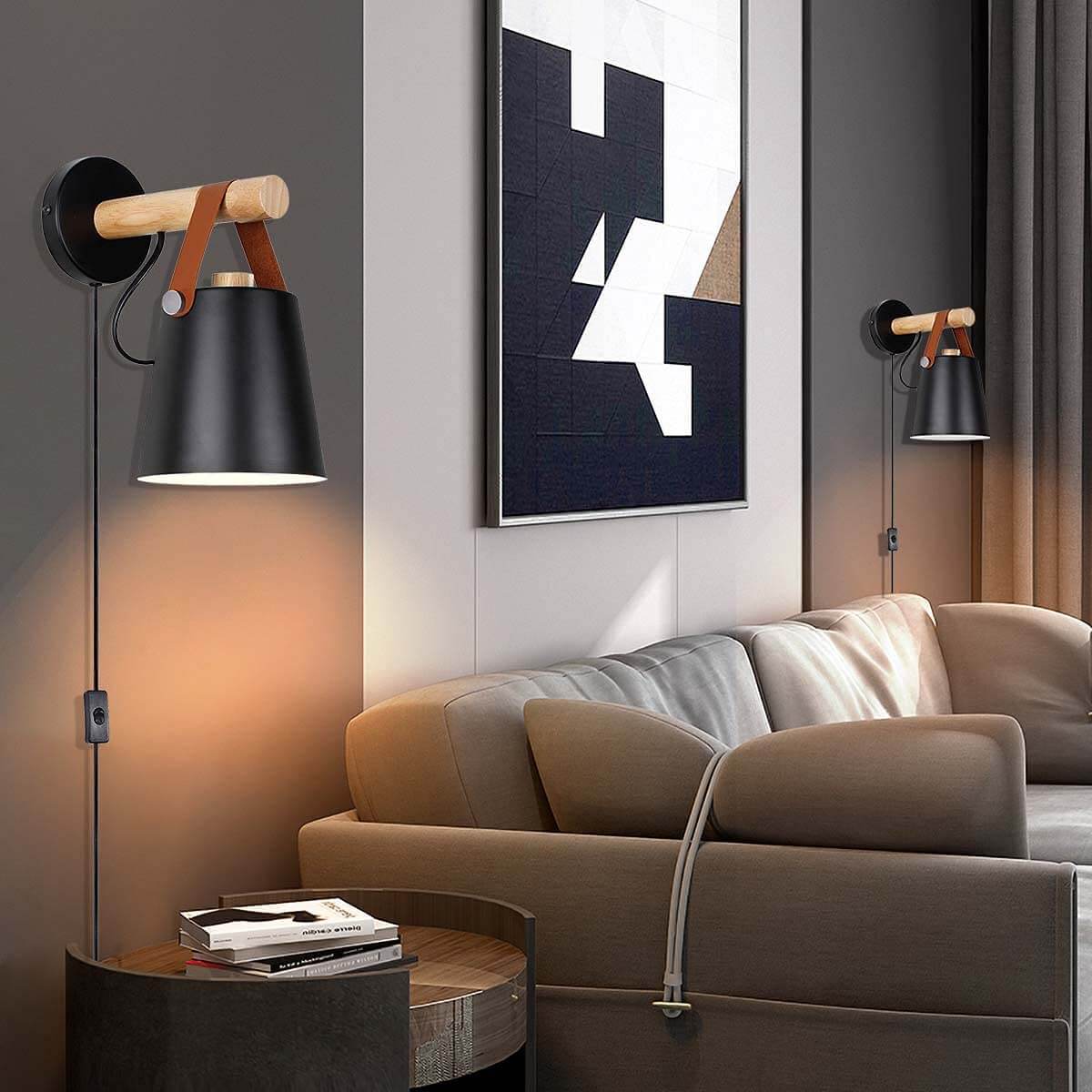 Nordic Wooden Vegglampe