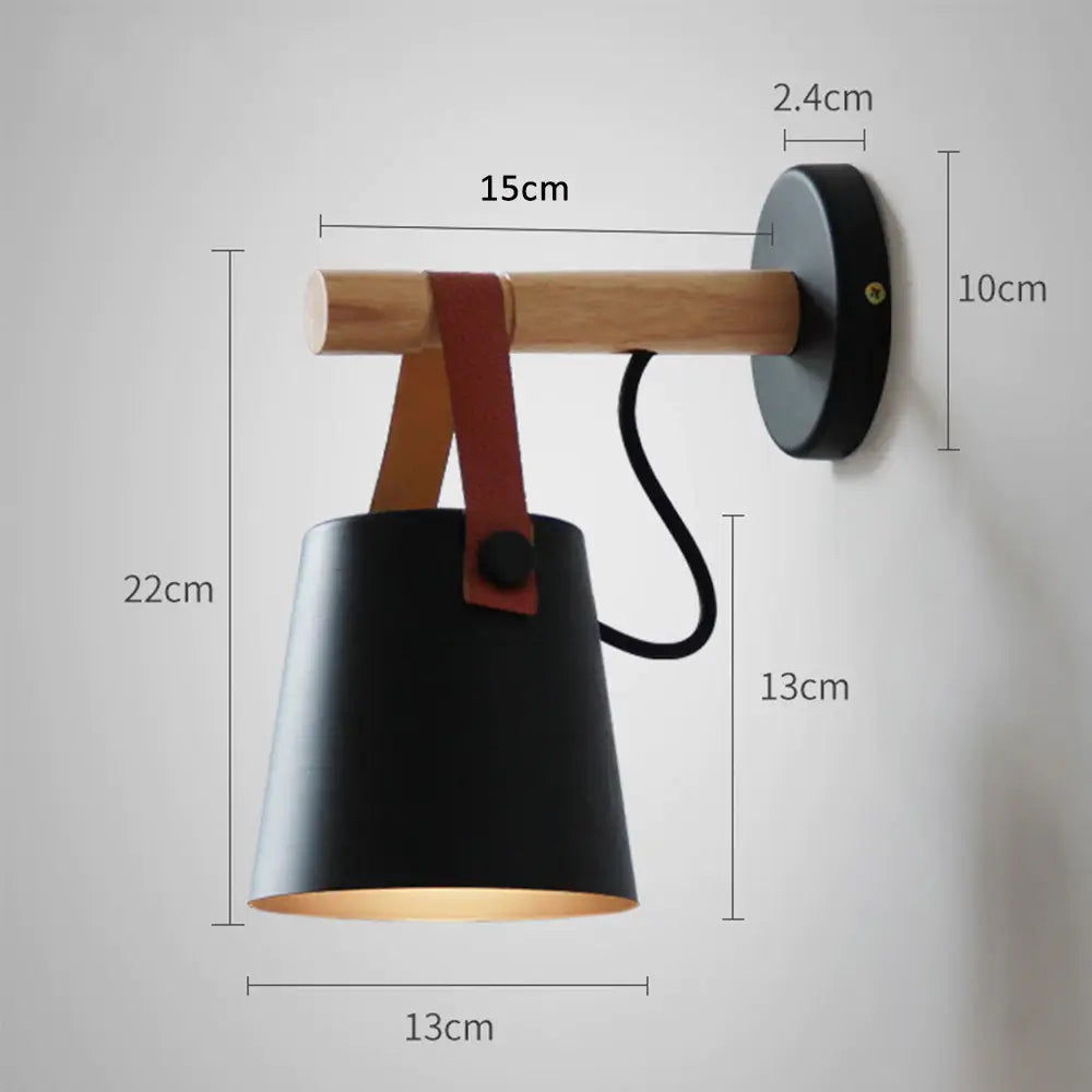 Nordic Wooden Vegglampe