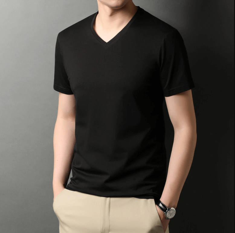 Slim Fit V-hals T-skjorte for menn