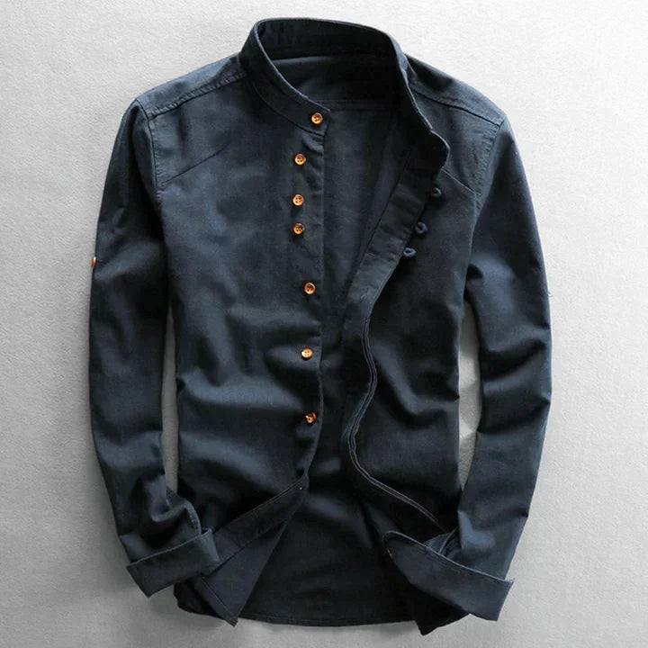 Variant image for Herrebluse Japansk Stil Elegant 100% Bomull-7