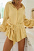 Dame Jumpsuit Stripete Korte Ermer Bomull og Lin 3