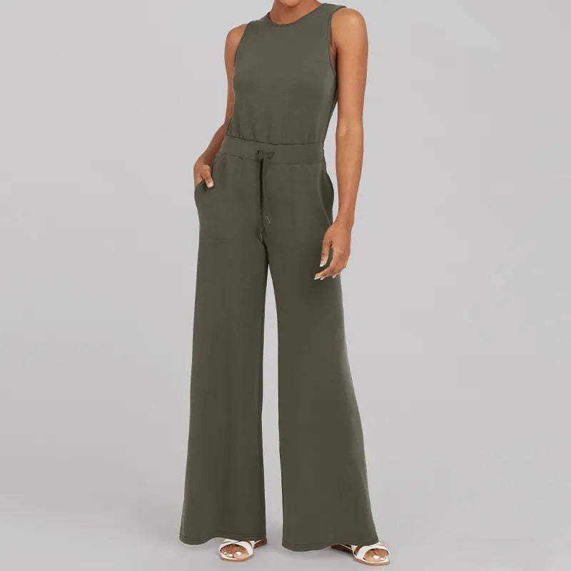 Variant image for Dame Jumpsuit Lett Polyester med Belte Komfortabel Silhuett-17
