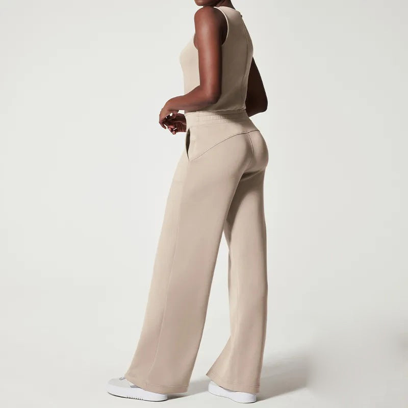 Dame Jumpsuit Lett Polyester med Belte Komfortabel Silhuett-3