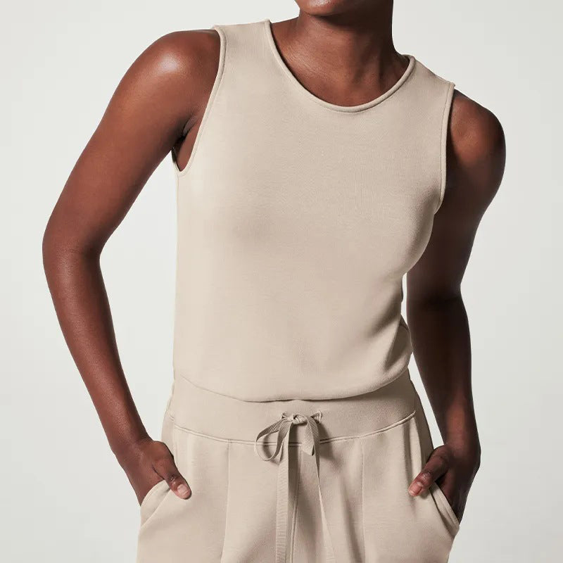 Dame Jumpsuit Lett Polyester med Belte Komfortabel Silhuett-2