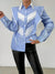 Variant image for Kvinne Langermet Skjorte Ruffles Stripete Mykt Stoff-1