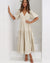 Variant image for Kvinne Kjole V-hals Puff Ermer Polyester Elegant Lang Lengde-24